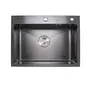 Кухонна мийка VALESO Handmade PVD 600х450х220 чорна (товщина 3,0/1,5 мм + дозатор в комплекті)