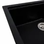 Гранітна мийка для кухні VALESO NIKA 7545 матова Чорна