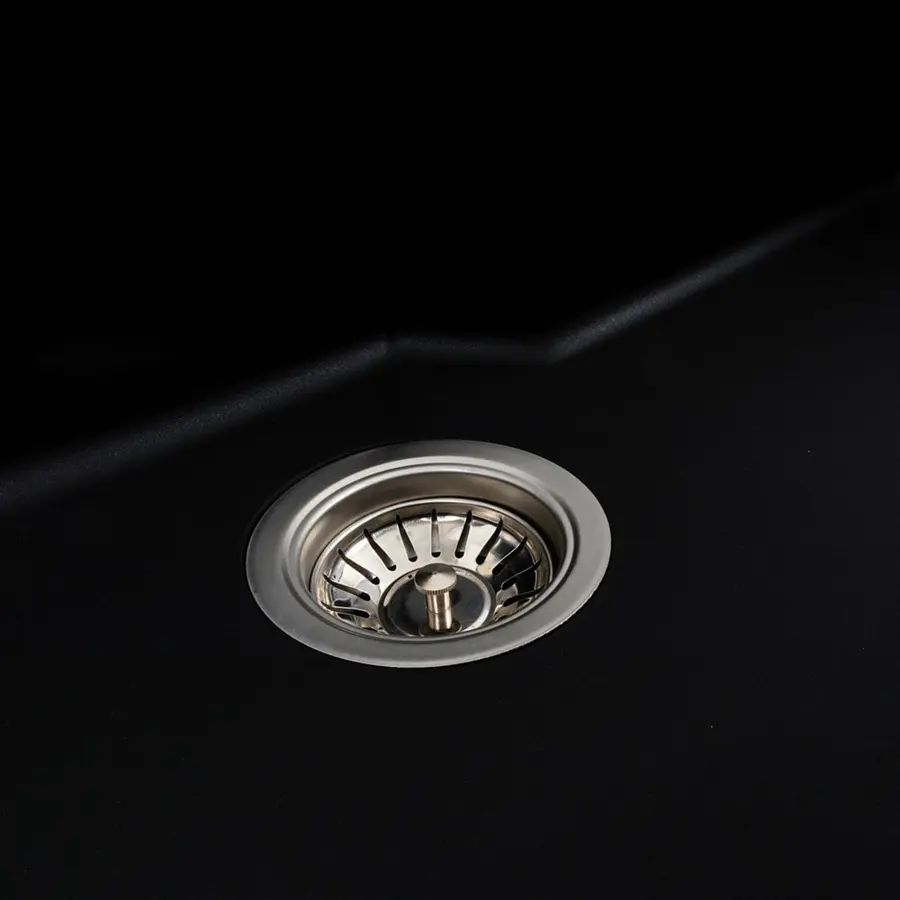 Гранітна мийка для кухні VALESO NIKA 7545 матова Чорна