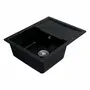 Гранитная мойка для кухни VALESO INTENSO 6550 матовая Черный металлик