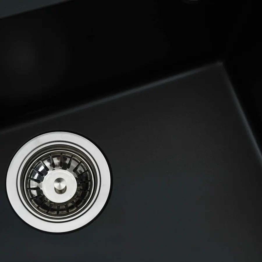 Гранитная мойка для кухни VALESO OASIS 5444 матовая Черная