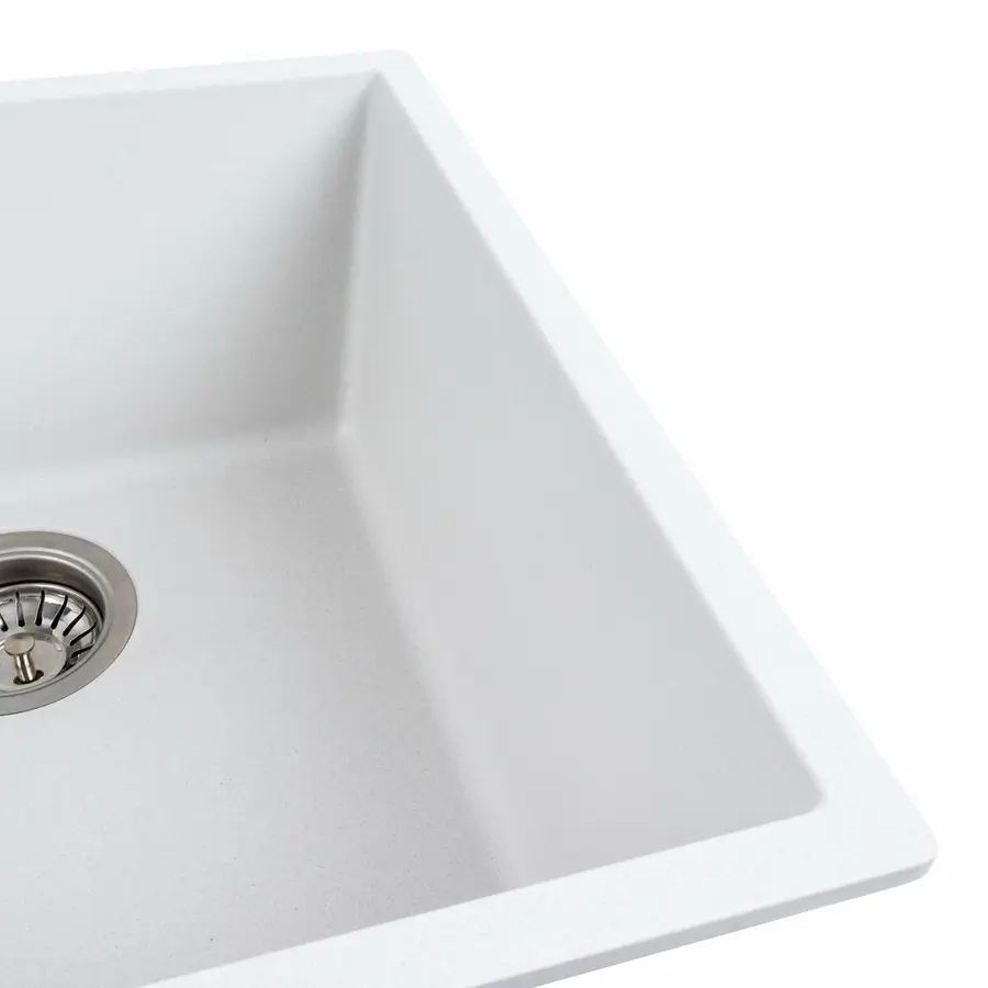 Гранітна мийка для кухні VALESO RUBA 4040 матова Білосніжний