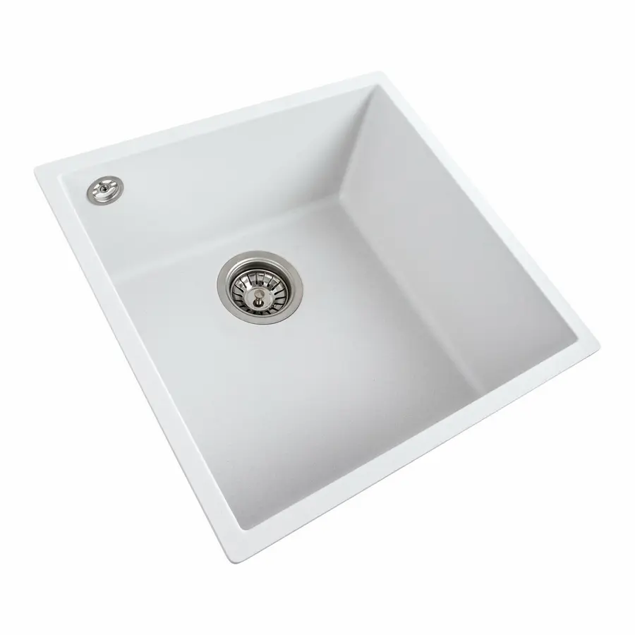 Гранітна мийка для кухні VALESO RUBA 4040 матова Білосніжний