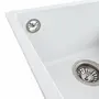 Гранітна мийка для кухні VALESO RUBA 4040 матова Білосніжний
