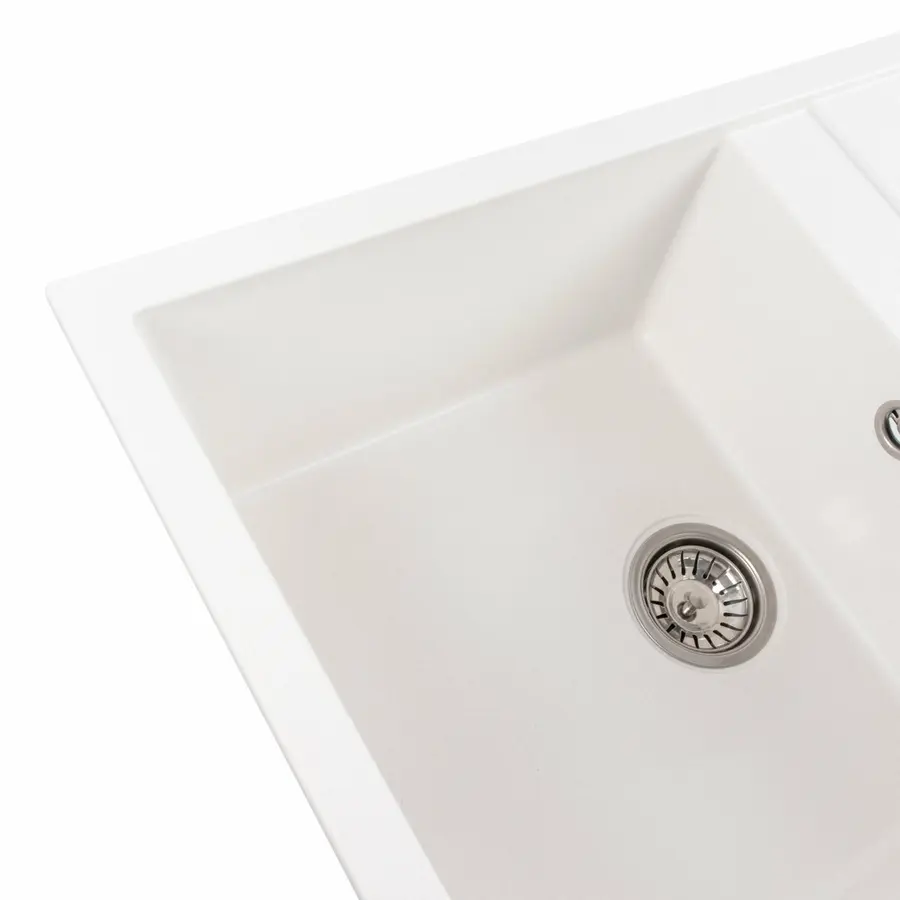 Гранітна мийка для кухні VALESO SELENA 7950 матова Білосніжна