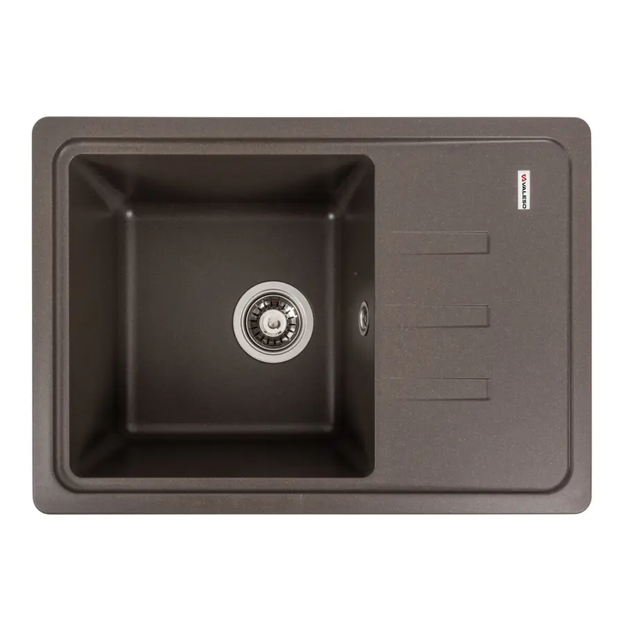 Гранитная мойка для кухни VALESO LIANA 6243 матовая Темная Скала