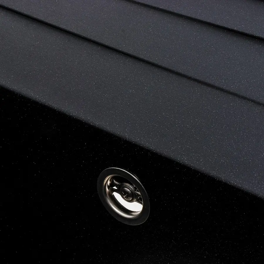 Кухонная мойка гранитная матовая 7050 CASCADA VALESO черный металлик