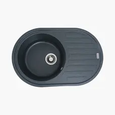 Гранитная мойка для кухни VALESO LIRA 7750 матовая Антрацит