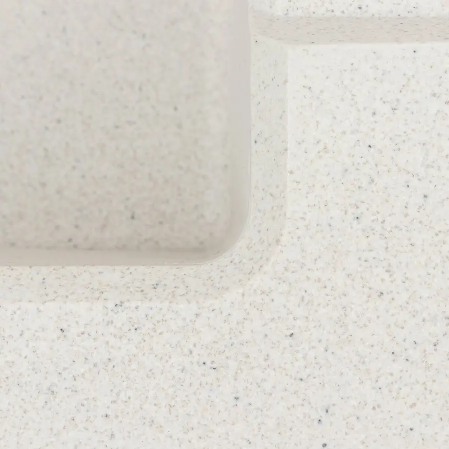 Гранитная мойка для кухни VALESO SOLID 7843 матовая Белая в точку