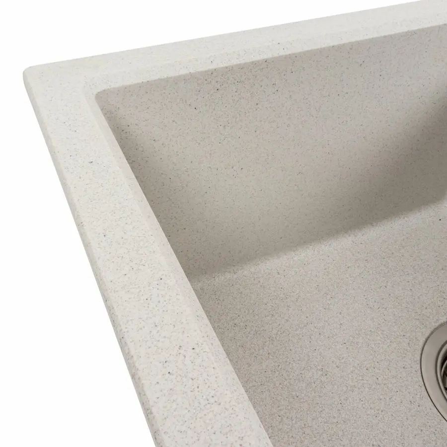 Гранитная мойка для кухни VALESO SOLID 7843 матовая Белая в точку