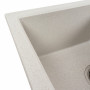Гранитная мойка для кухни VALESO 7843 SOLID матовая Белая в точку