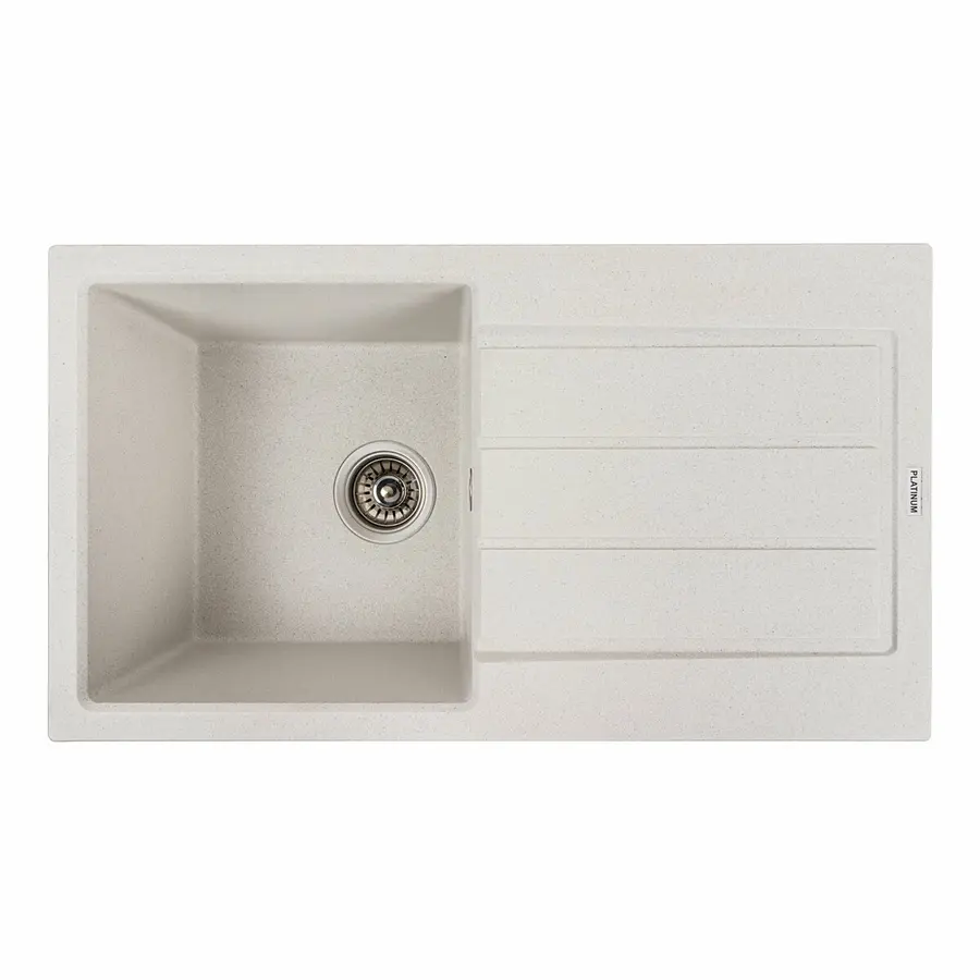 Гранитная мойка для кухни VALESO SOLID 7843 матовая Белая в точку