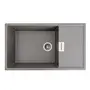 Гранітна мийка для кухні VALESO DIAMOND 8650 матова Сірий металік