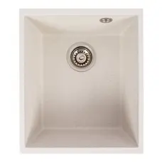 Гранитная мойка для кухни VALESO ROXY 3744 матовая Белая в точку