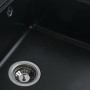 Гранитная мойка для кухни VALESO 5852 VESTA матовая Черный металлик