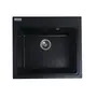 Гранітна мийка для кухні VALESO VESTA 5852 матова Чорний металік