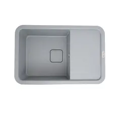 Гранітна мийка для кухні VALESO 7850 CUBE матова Сірий металік