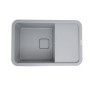 Гранитная мойка для кухни VALESO 7850 CUBE матовая Серый металлик