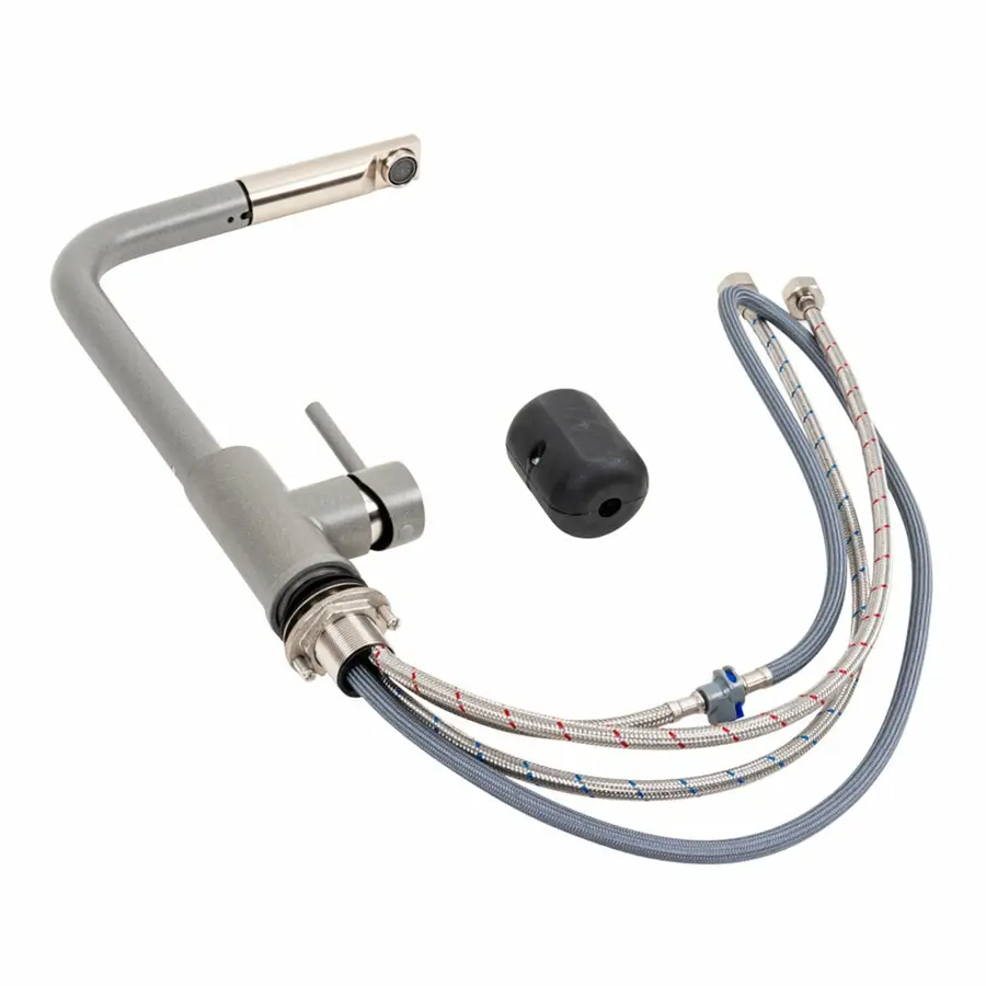 Кухонный смеситель с выдвижной лейкой VALESO Q411B Серый муссон