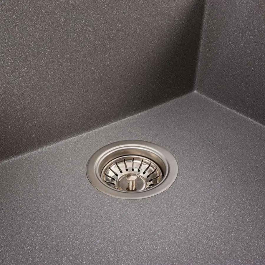 Гранітна мийка для кухні VALESO ATLAS 9651 матова Сірий мусон