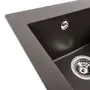 Гранітна мийка для кухні VALESO 4150 SOKIL матова Темна скеля