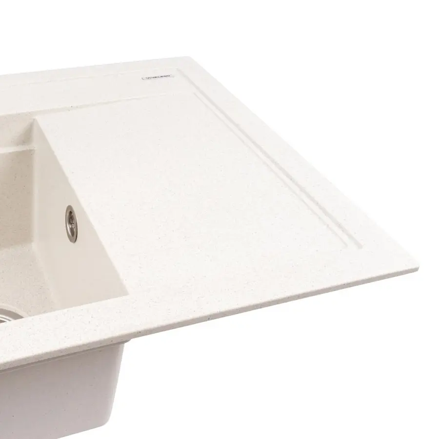 Гранитная мойка для кухни VALESO ATRUM 7950 матовая Белая в точку