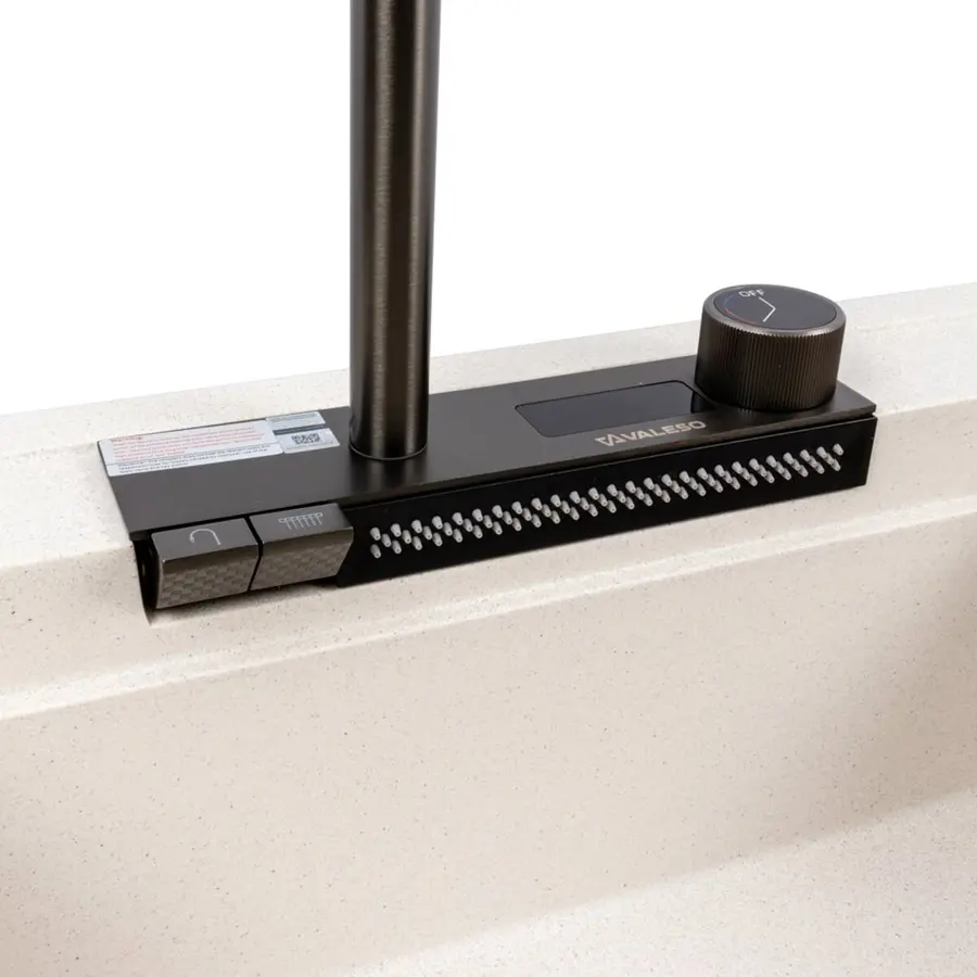 Гранитная мойка для кухни VALESO ATRUM 7950 матовая Белая в точку