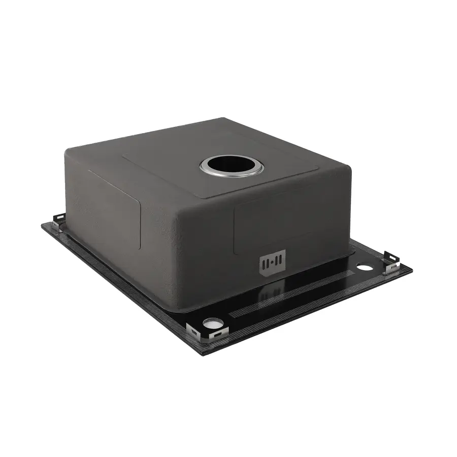 Кухонна скляна мийка Germece Handmade Black Glass (600х510х200)