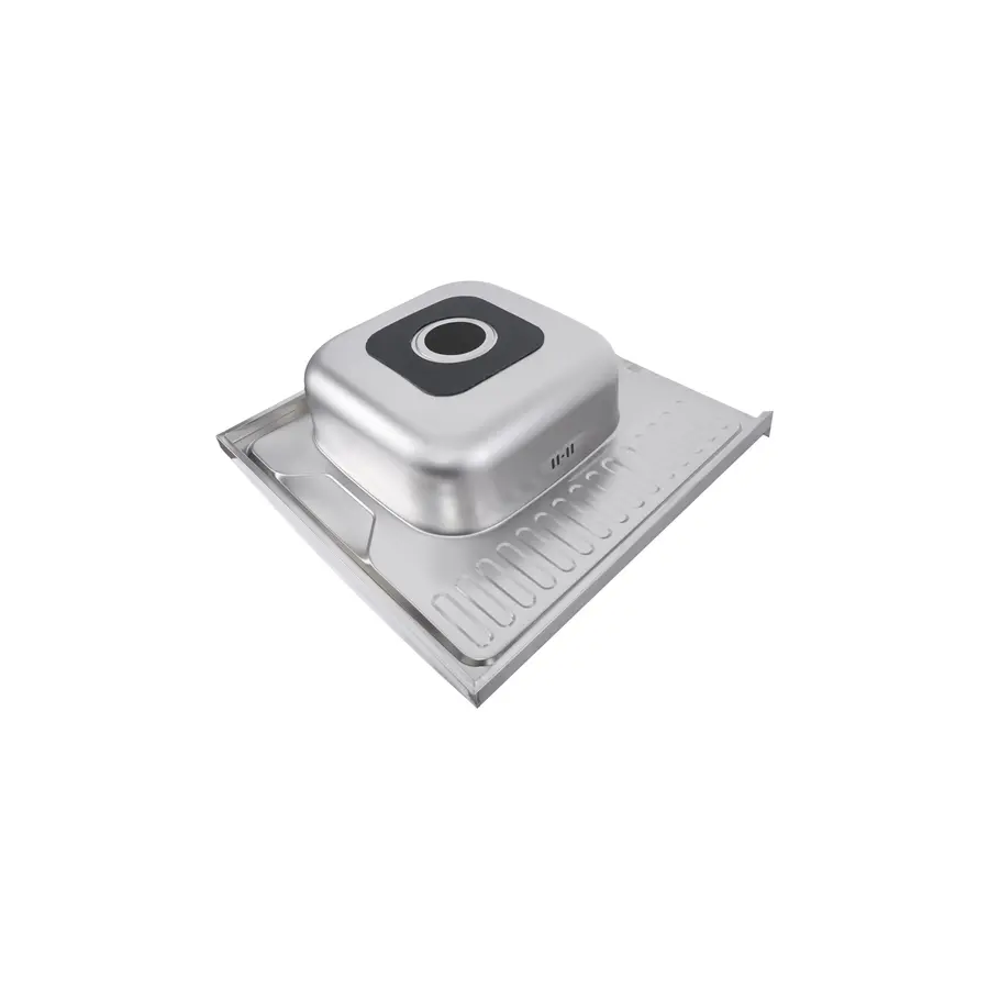 Кухонна мийка з нержавіючої сталі Platinum САТИН 6060 R (0,7/160 мм)