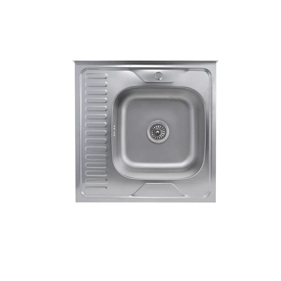 Кухонна мийка з нержавіючої сталі Platinum САТИН 6060 R (0,7/160 мм)