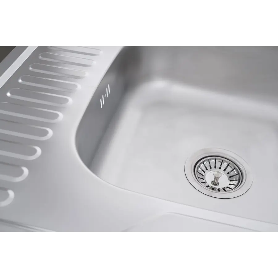 Кухонна мийка з нержавіючої сталі Platinum САТИН 6060 R (0,7/160 мм)