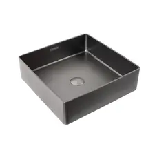 Умивальник Platinum Handmade PVD чорний 400x400 мм
