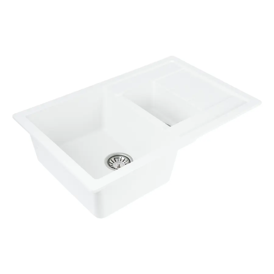 Гранітна мийка для кухні Platinum 7850W TOSKANA матова Білосніжна