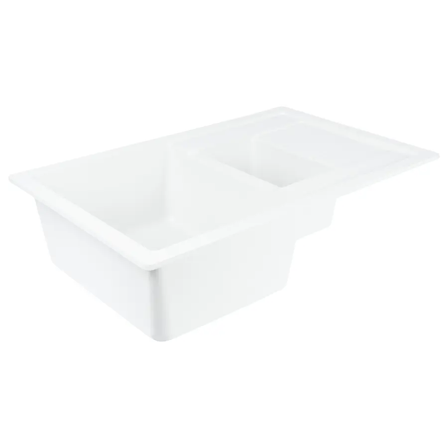 Гранітна мийка для кухні Platinum 7850W TOSKANA матова Білосніжна