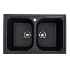 Гранітна мийка для кухні Platinum 7950 Equatoria матовий Графіт