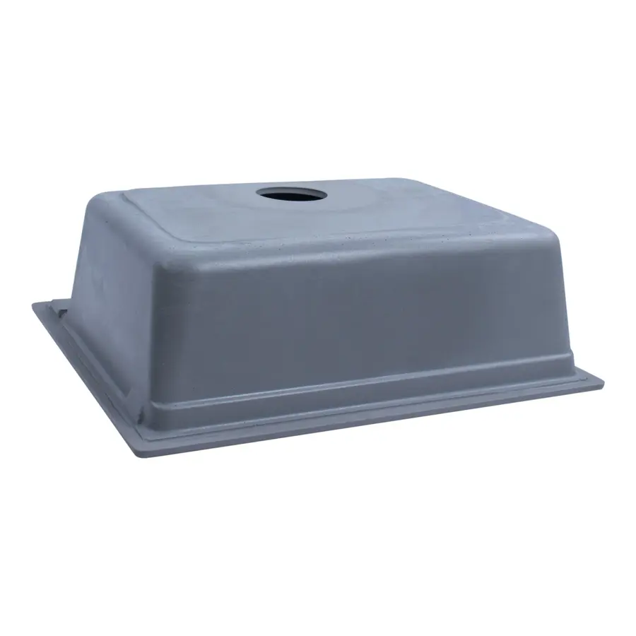 Гранітна мийка для кухні Platinum 5751 NIKA глянець Сірий металік