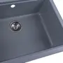 Гранітна мийка для кухні Platinum 5751 NIKA глянець Сірий металік