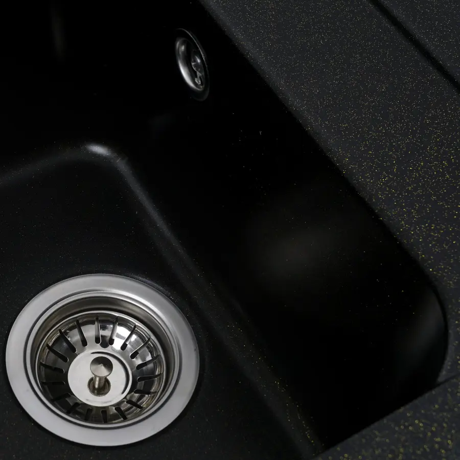 Гранітна мийка для кухні Platinum 4050 KORRADO матова Чорна GOLD