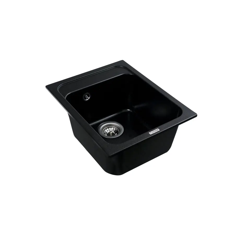 Гранітна мийка для кухні Platinum 4050 KORRADO матова Чорна GOLD