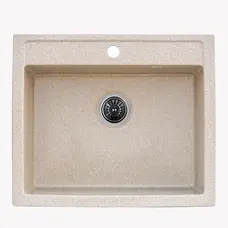 Гранітна мийка для кухні Platinum 5850 IRENA глянець Беж