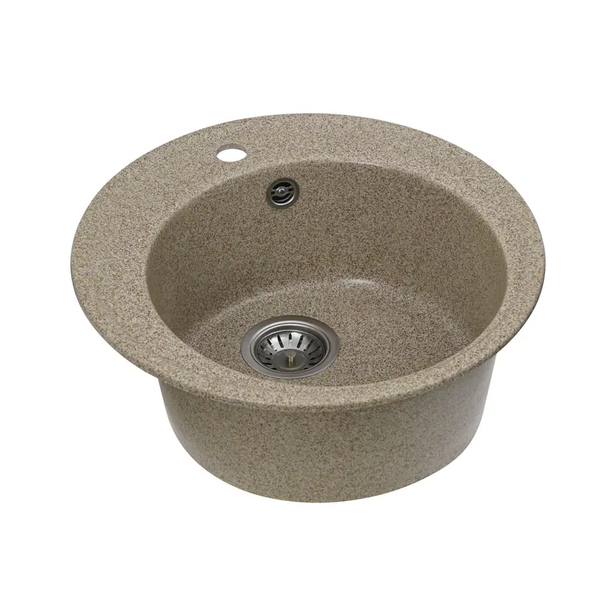 Гранітна мийка для кухні Platinum 510 YARA глянець Карамель