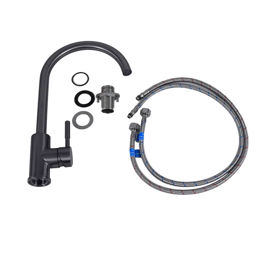 Змішувач кухонний Platinum PVD чорний 8003А-LI