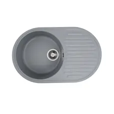 Гранітна мийка для кухні Platinum 7346 ASTORIA глянець Сірий металік