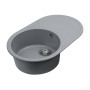 Гранітна мийка для кухні Platinum 7346 ASTORIA глянець Сірий металік