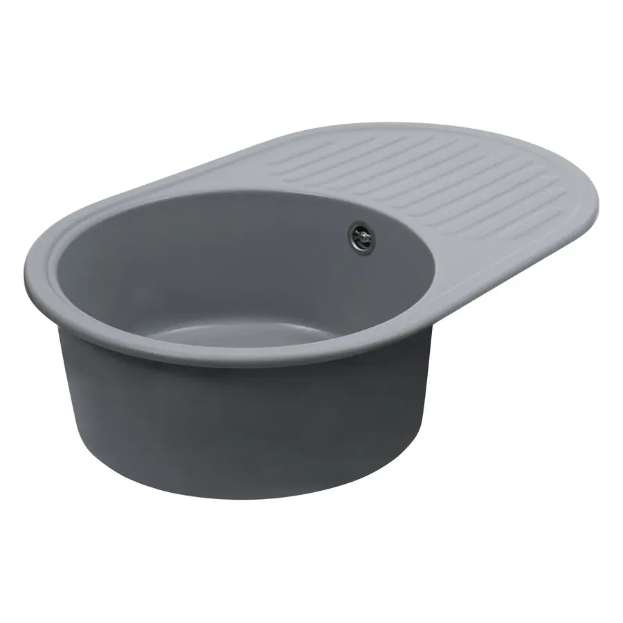 Гранітна мийка для кухні Platinum 7346 ASTORIA глянець Сірий металік