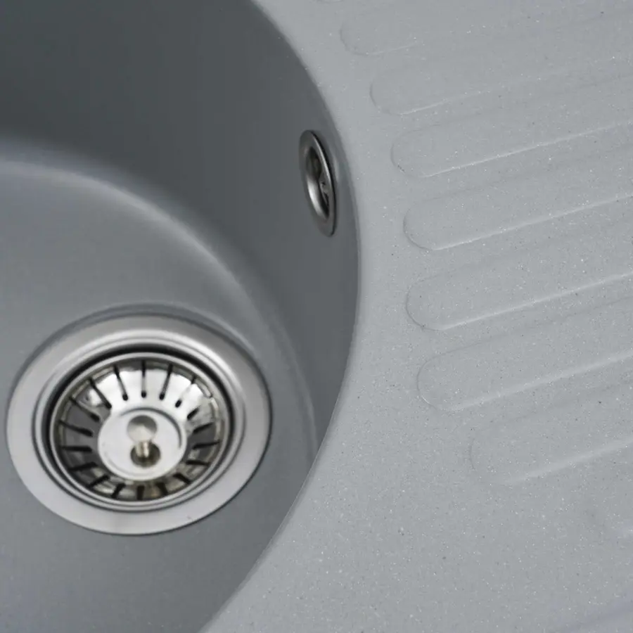 Гранітна мийка для кухні Platinum 7346 ASTORIA глянець Сірий металік