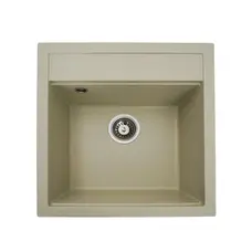 Гранітна мийка для кухні Platinum 5149 FIESTA матова Айворі