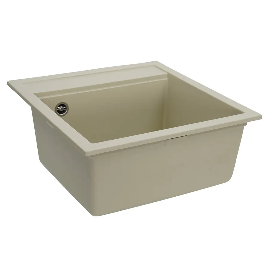 Гранітна мийка для кухні Platinum 5149 FIESTA матова Айворі