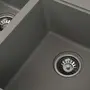 Гранітна мийка для кухні Platinum 7850 HARMONY матова Сірий металік