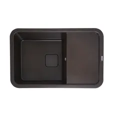 Гранітна мийка для кухні Platinum 7850 CUBE матова Шоколад